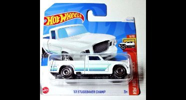 HOT WHEELS '63 STUDEBAKER CHAMP WHITE 155/250 1:64 HW HOT TRUCKS 9/10