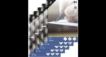 Kangaro schrijfblok - A4 - met lijn - spiraal - 60 grams - 200 pagina's - 5 stuks - K-5504-SP-5
