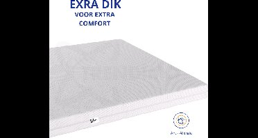 Trendimo Topdek - 200x200x7 - Topper Matras HR Koudschuim -Bamboo Hybrid - Topdekmatras - Afritsbaar Wasbaar Tijk - Orthopedisch Purschuim - Anti-allergisch