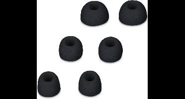 New Age Devi - 6x siliconen oordopjes geschikt voor Apple Airpods Pro 2 Pro 1 - Vervangende in-ear covers in zwart - 3 maten