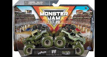 Hot wheels Monster Jam truck 2-pack Shaker & Soldier Fortune - monstertruck 9 cm schaal 1:64