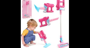 Speelgoed Stofzuiger - Speelgoedstofzuiger voor Kinderen - Speelgoed Schoonmaakset - Roze