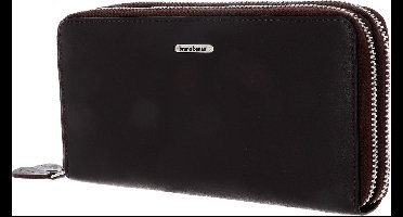 bruno banani Leren Portemonnee New York Double Zip Around Wallet Brown Bruine