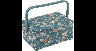 Hobby Gift Naaimand met vrolijke vogeltjes op een effen mint groene kleur