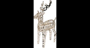 Christmas Decorations Kerstverlichting - rendier - goud - 60 cm - 100 leds- warm wit