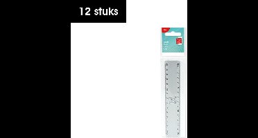SOHO Liniaal 15 CM – Nauwkeurige meetaccessoires – Draagbare aluminium liniaal – Bureauaccessoires liniaal – Aluminium/Zilver – 15 cm – 12 stuks
