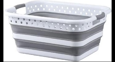 ApexArte® Heupwasmand - Wassorteerder - Wasbox - Wasmand - Wit en Grijs