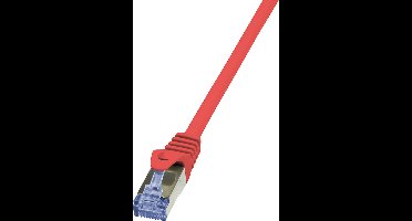 Logilink Cq3034S Rj45 Netwerk Aansluitkabel Cat 6A S/Ftp 1 M Rood Vlambestendig Snagless