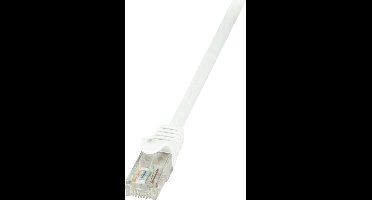 LogiLink CP2021U RJ45 Netwerkkabel, patchkabel CAT 6 U/UTP 0.50 m Wit Snagless 1 stuk(s)