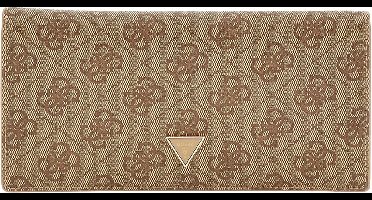 GUESS Kaarthouder Noreen Card Holder Latte Logo Lichtbruin