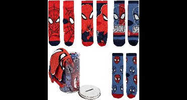 Spiderman Sokken in Spaarpot - 4 Paar Sokken Jongens Meisjes