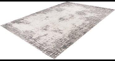 Pierre Cardin Lalee vloerkleed modern trendy hotelsjiek laagpolig karpet vervaagd 120x170 cm zilver
