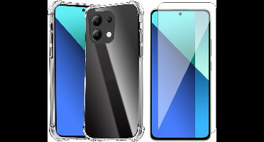 Hoesje geschikt voor Xiaomi Redmi Note 13 4G - Screenprotector Glas - Shockproof Transparant