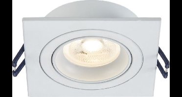 Plafondarmatuur - Inclusief Lichtbron - Dimbaar - 3000K - GU10 - Armatuur - kantelbaar - Wit