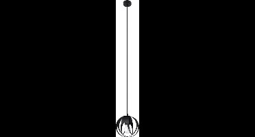 Sollux Lighting Hanglamp Tulos - 125x16x16cm - E27 - zwart - staal