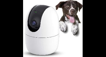 ApexArte® Hondencamera - Huisdiercamera - Babyfoon met Camera en App - Baby Monitor - Full HD - Wit