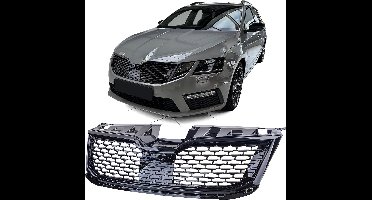 Sport Grill Passend Voor Skoda Octavia 5E Facelift 2017 t/m 2020 Hoogglans Zwart