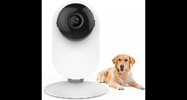 ApexArte® Hondencamera - Huisdiercamera - Babyfoon met Camera en App - Baby Monitor - Full HD - Wit