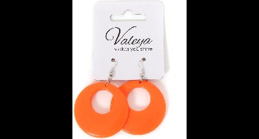Oorbellen Rond - Oranje - Foute Party - Carnaval - One Size - Volwassenen