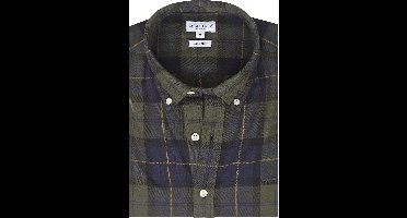 McGregor Overhemd Ruit Groen Blauw - Maat L - Heren