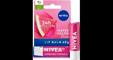 Nivea lippenbalsem - watermelon shine - watermeloen 24h bescherming - 4,8 gram - met shea butter - lipbalm - lipbalsem meloen