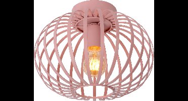 Lucide MERLINA - Plafonnière (Plafondlamp) - Ø 30 cm - 1xE27 - Roze