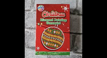 Diamond painting ornament Kerstbal, kerstboom hanger