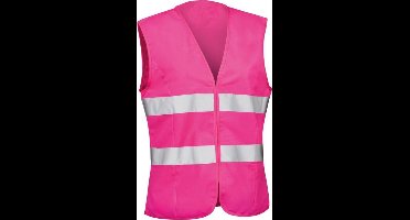 *** Reflecterend Roze Hesje Maat L - Voor optimale zichtbaarheid en bescherming in het verkeer - Perfect voor wegenbouw en andere werkzaamheden - Verkrijgbaar in L - van Heble® ***