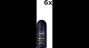 6x Nivea Deo Roll-on Men - Deep 50 ml