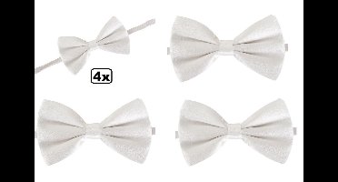 4x Vlinderstrik wit