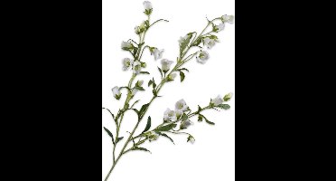 Silk-ka Kunstbloem-Zijden Bloemen Campanula Tak Wit 112 cm