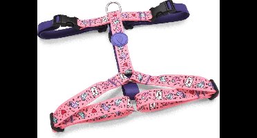 Morso - Hondentuig H-Tuig - Gerecycled - Sweet Tweet Roze - 60-80X2,5 cm