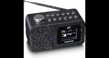 Lenco Wekkerradio - Digitale Wekker met DAB en FM Radio - Dubbel Alarm Snooze en Slaaptimer - Dimbaar Display - CR-625BK - Zwart