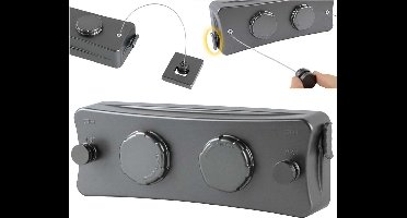 ApexArte® Waslijn Uittrekbaar - Wanddroogrek - Wasdraad - Grijs