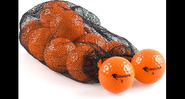 Cougar - Oranje Golfballen - 12 stuks in net