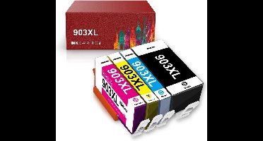 4-pack | Geschikt voor HP 903 / HP 903XL inktcartridges - Geschikt voor HP Officejet 6950 - Officejet Pro 6960 - Officejet Pro 6970
