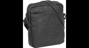 MUSTANG Leren Schoudertas Valencia Sion Shoulder Bag Black Zwart