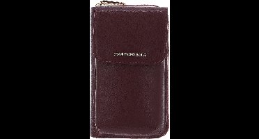 MANDARINA DUCK Leren Telefoontasje Luna Wallet Phone Holder Windsor Wine Wijnrood