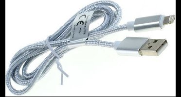 2-in-1 Datakabel iPhone / Micro-USB - Nylonmantel 1M - Grijs