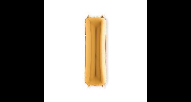Folieballon letter I goud (100cm)