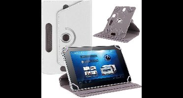 8 inch tablet hoes 360 graden draaibaar wit universeel