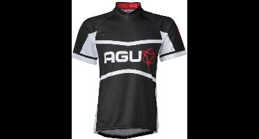 Team MTB Fietsshirt Korte Mouw Heren - Zwart/Wit  - AGU