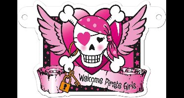 Pink Pirate Girl kaart voor banner