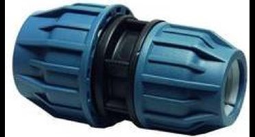 Jason Aansluitstuk PP 20 mm x 1" knel x buitendraad 16bar zwart/blauw DVGW/KIWA/WRAS/SVGW