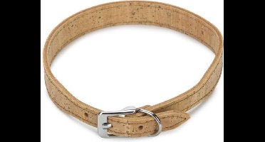 Beeztees leren halsband Cork. Naturel. 45 cm x 20 mm.