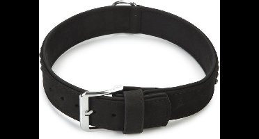 Beeztees Buffalo - Halsband Hond - Leer - Zwart - 65 cm