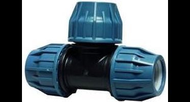 Jason T-stuk 90° PP 40 mm x 1 1/4" x 40 mm knel x binnendraad x knel 16bar zwart/blauw DVGW/KIWA/WRAS/SVGW