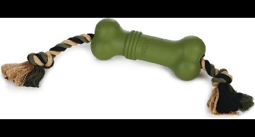 Beeztees Sumo Fit Bone - Hondenspeelgoed - Rubber - Groen - 20x6x6 cm