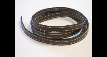 Koord imitatieleer plat 9mmx1.5 Millimeter donker bruin 1m