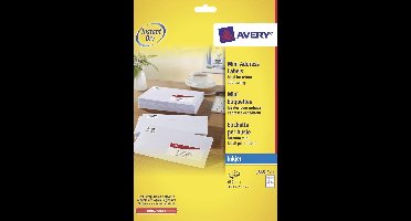 Avery White Mini Label - Inkjet - J8651